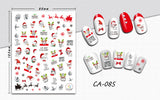 A Selection Of Christmas 3D Nail Art Stickers