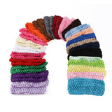 50 Piece Childrens Elasticated Crochet Style Headbands