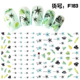 3D Embossed 1 Sheet Garden Flowers Nail Art Sticker Flower Adhesive Nail Art